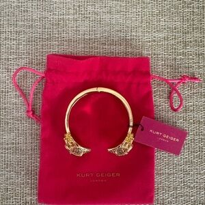 Kurt Geiger Gold and Pink Embellished Bracelet